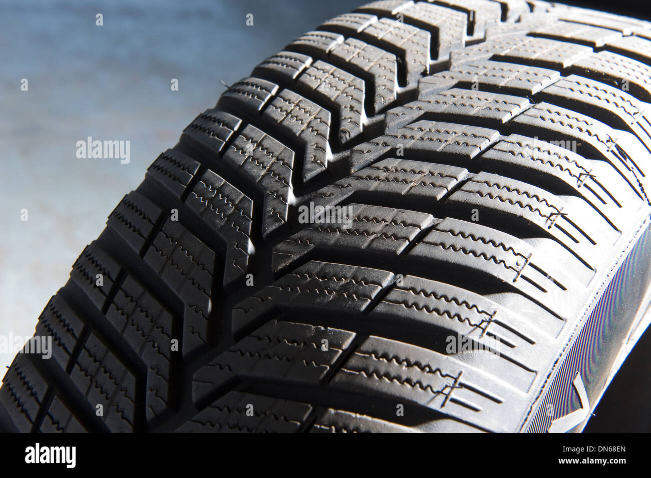 The profile of a winter tyre Stock Photo