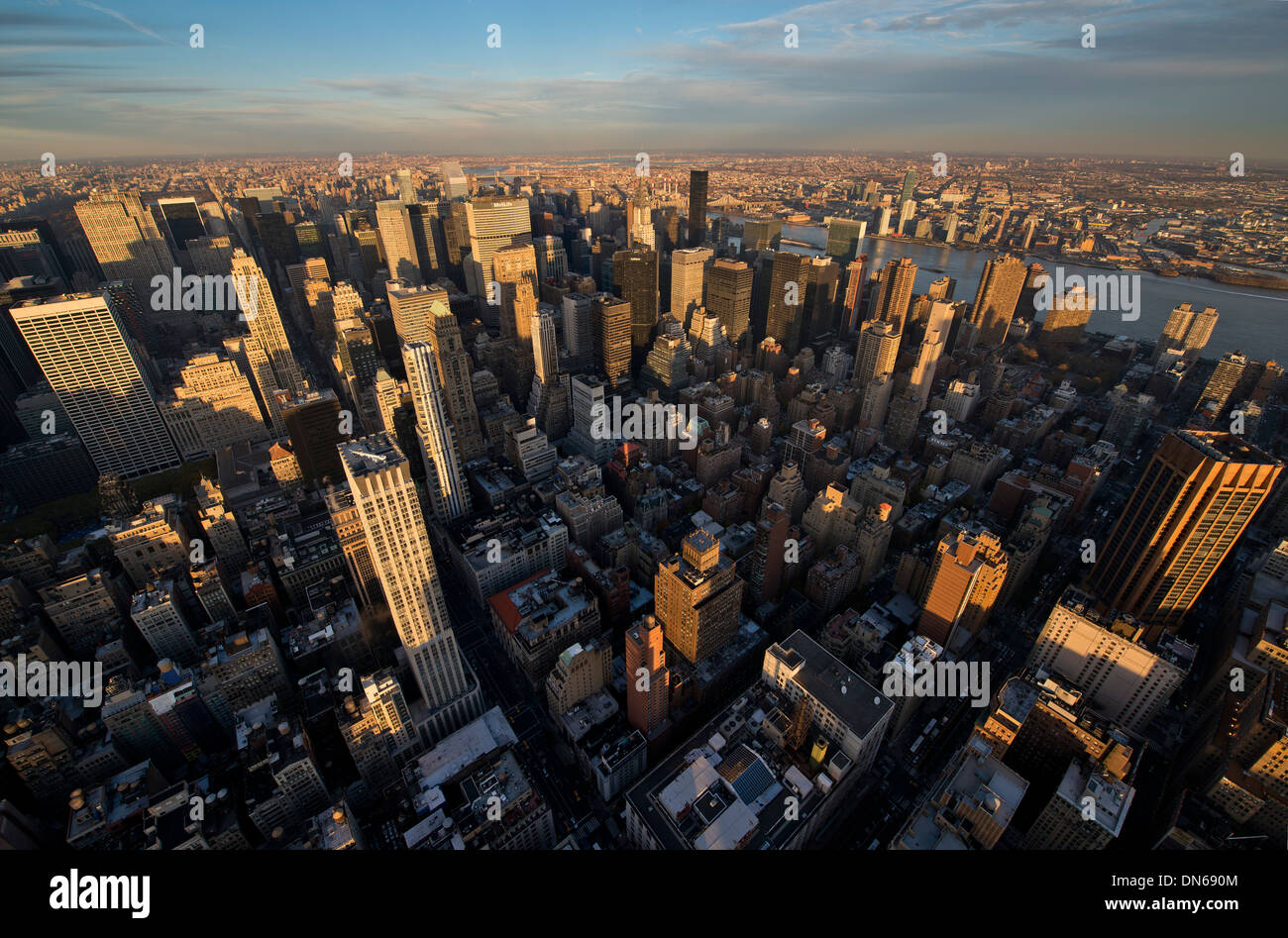 view from Empire State Building, Manhattan, New York City, USA Stock Photo