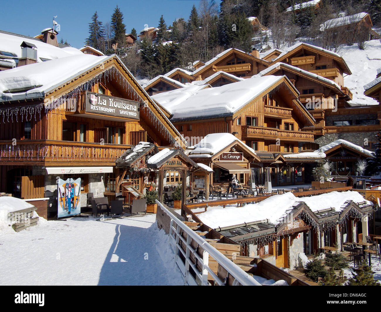 Méribel, ski resort in Savoy Stock Photo