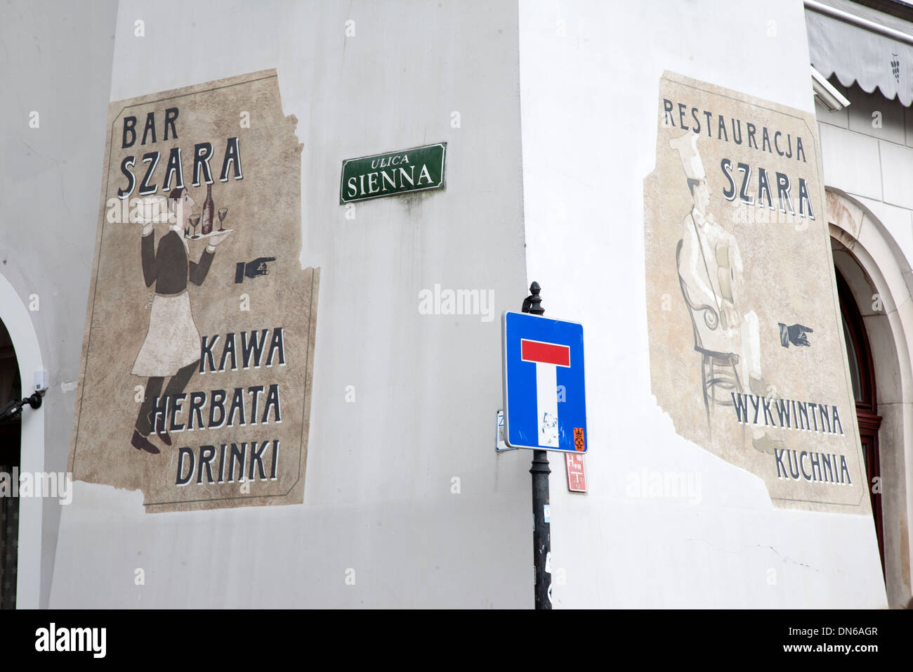 Bar Szara Art Mural; Krakow; Poland Stock Photo - Alamy