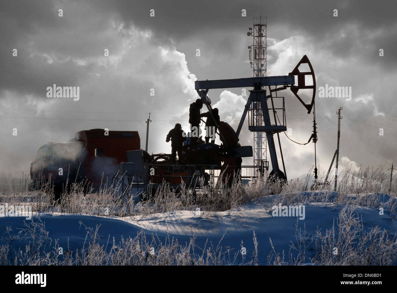 oil team Stock Photo