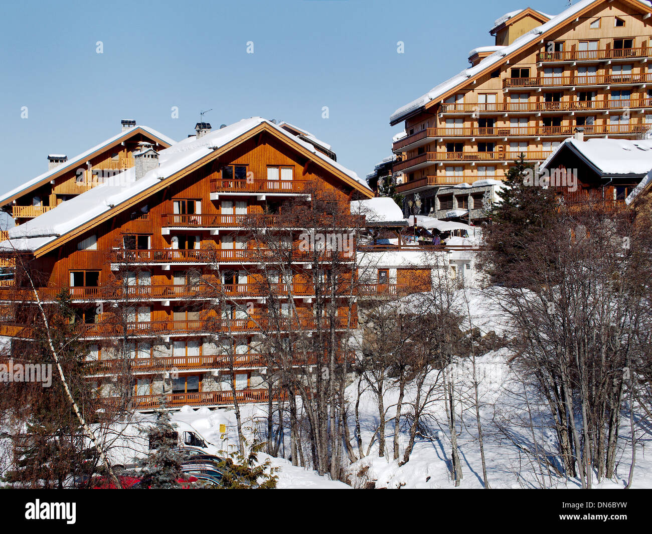 Méribel, ski resort in Savoy Stock Photo