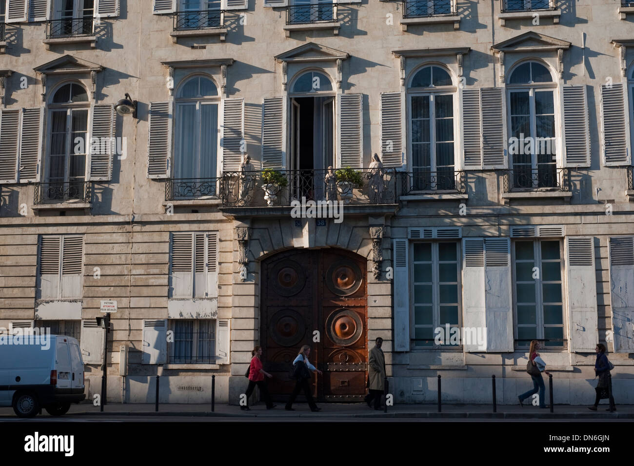 Paris, France, Parisian Apartment Building near Luxembourg Gardens