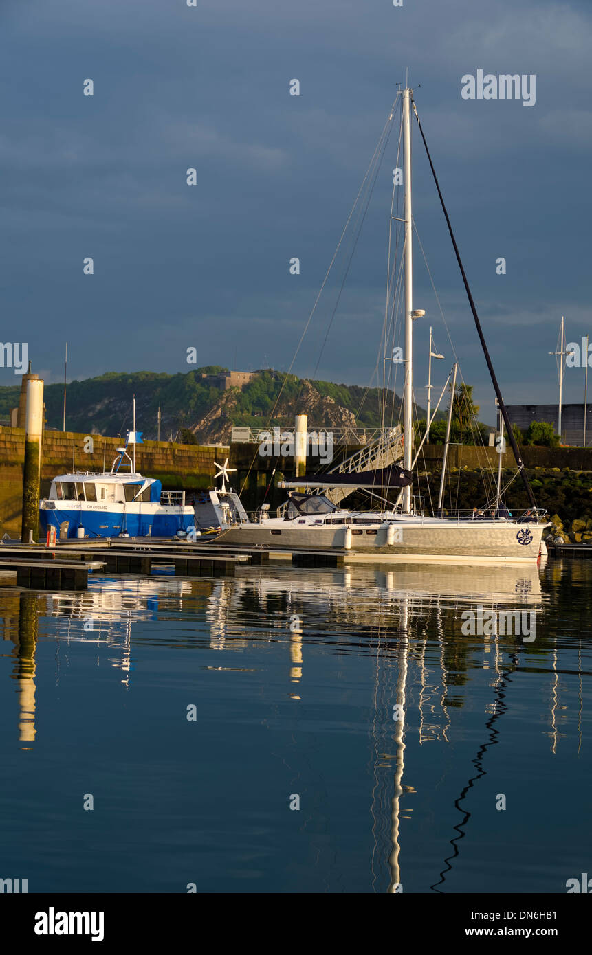 Cherbourg Port Chantereyne yacht marina Stock Photo