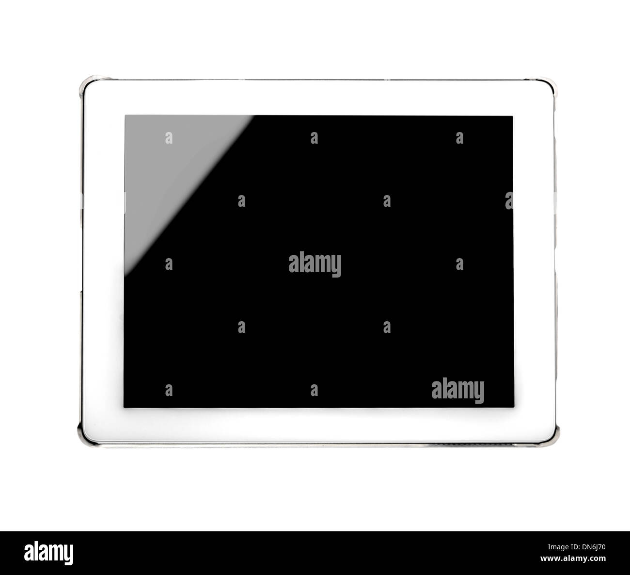 Isolated white tablet editable with white screen Stock Photo Alamy