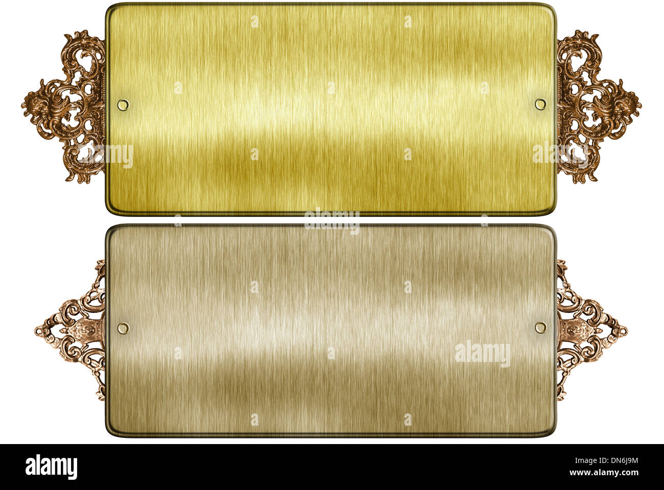 metal sign on isolated white background Stock Photo - Alamy