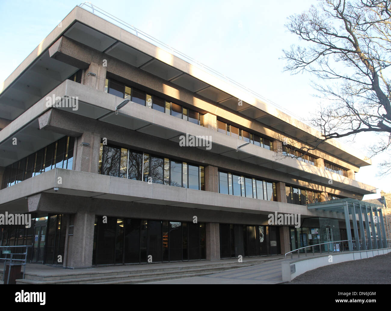 Exterior of St Andrews University library Fife Scotland December 2013 Stock Photo Alamy