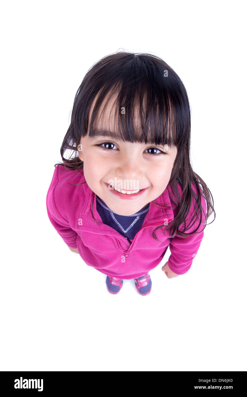 Young girl posing isolated in white Stock Photo - Alamy