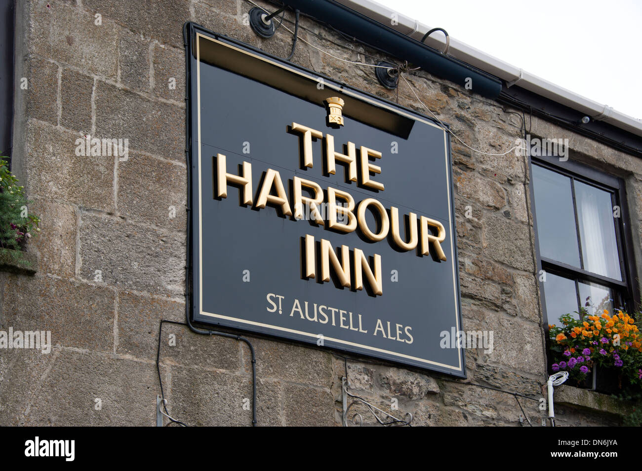 The Harbour Inn St Austell Ales Porthleven Cornwall UK Stock Photo