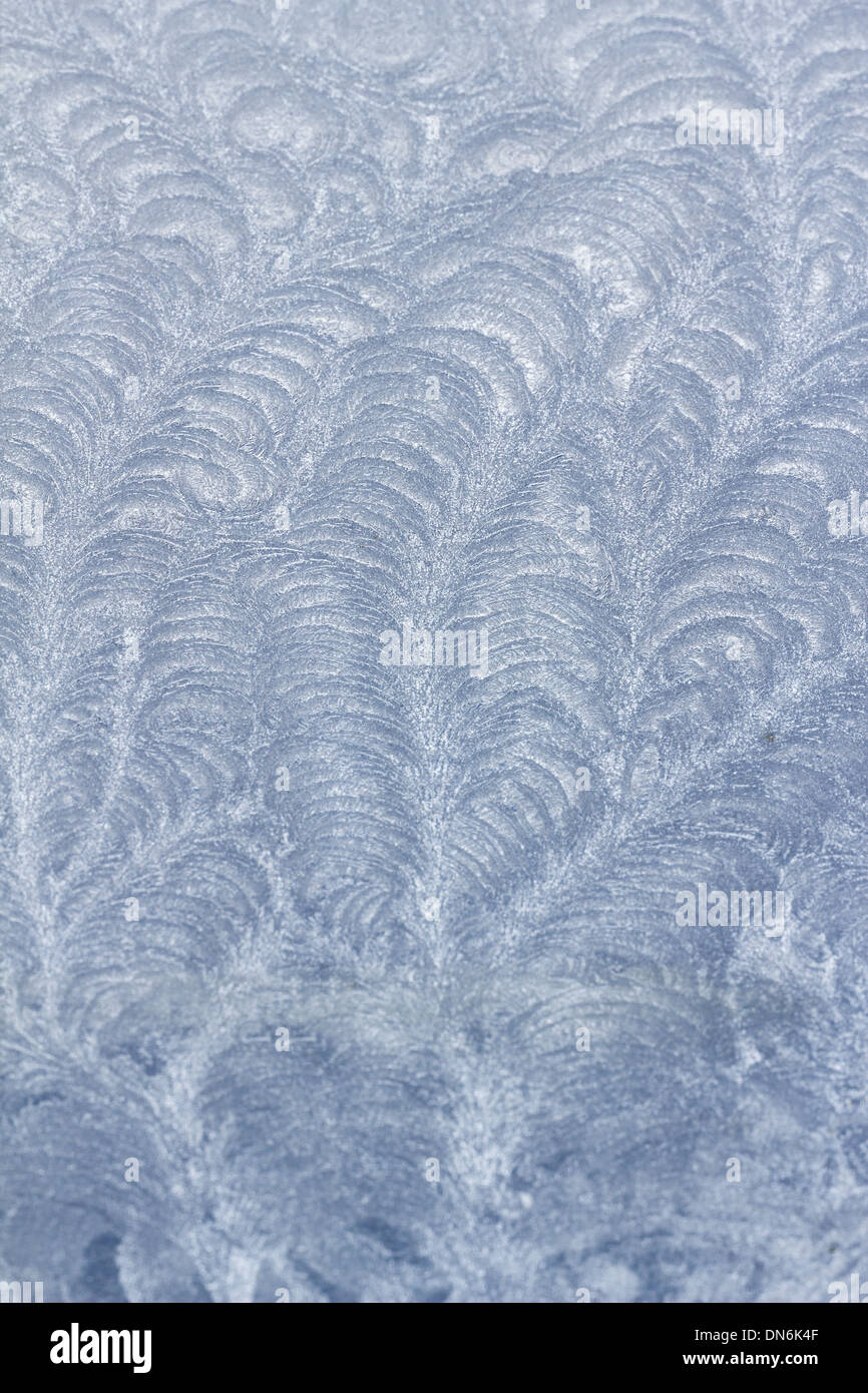 Pattern of Frost on glass Stock Photo