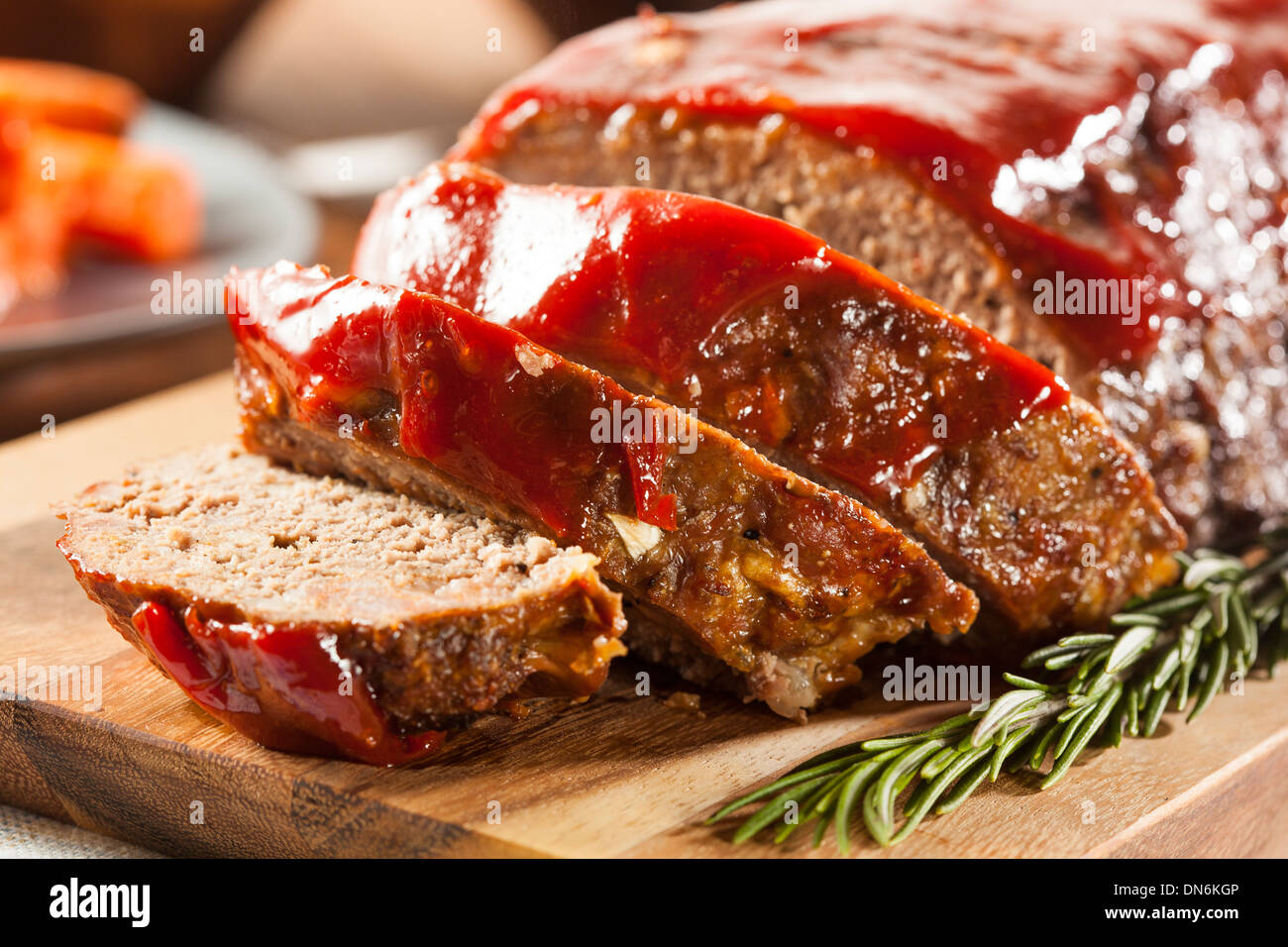 Homemade Ground Beef Meatloaf with Ketchup and Spices Stock Photo Alamy
