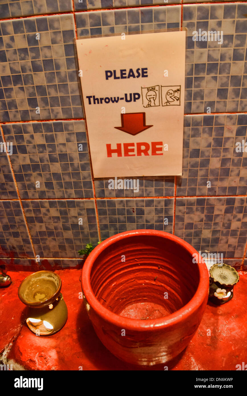 funny sign in a bar in Bangkok, Thailand Stock Photo Alamy