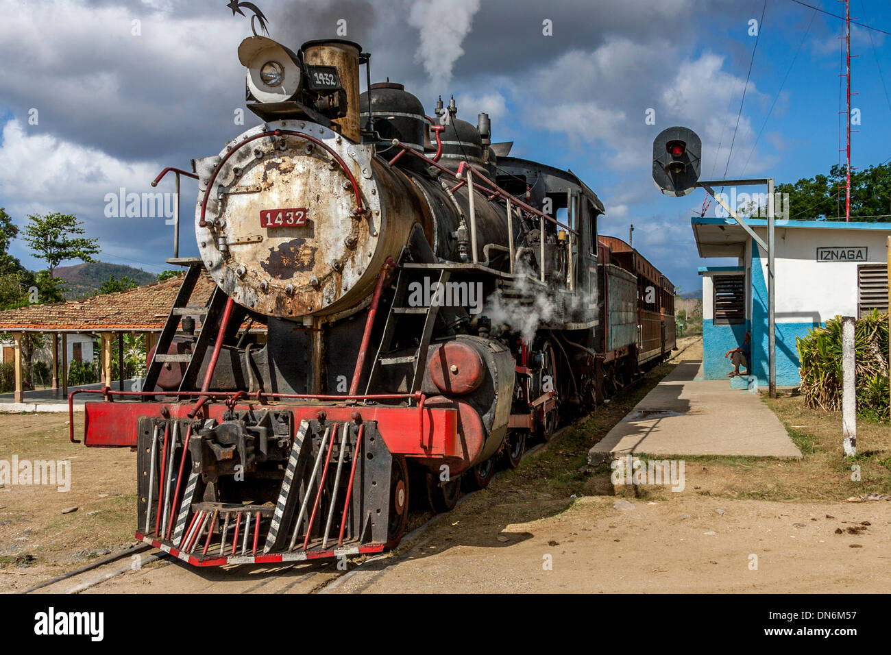 Steam Train near Trinidad, Cuba Stock Photo