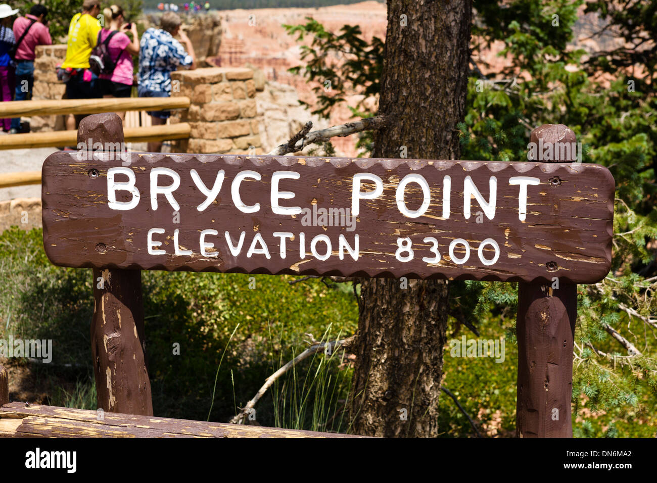 Elevation sign at Bryce Point, Bryce Amphitheater, Bryce Canyon