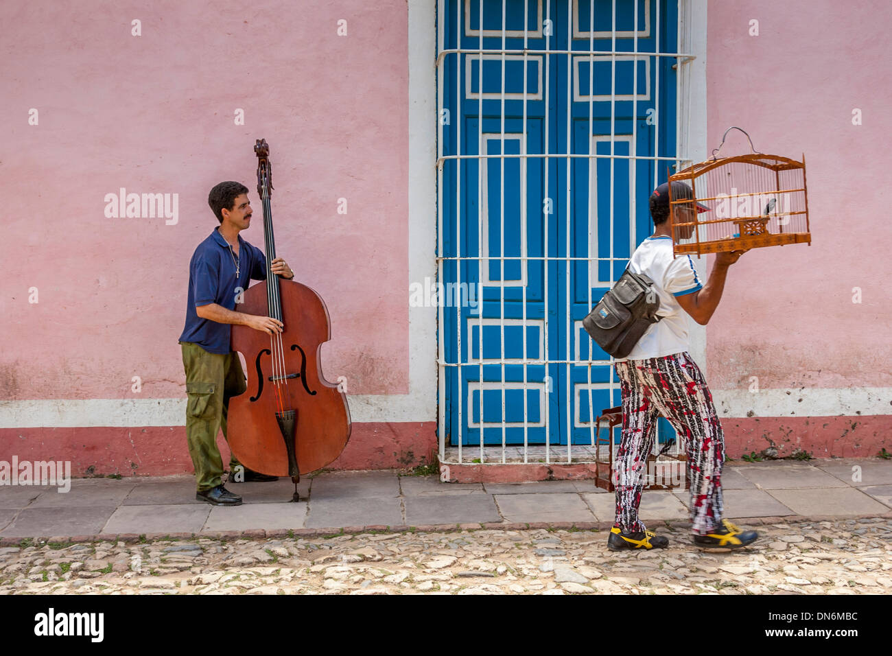 Trinidad cuba cuban musician entertainer hires stock photography and