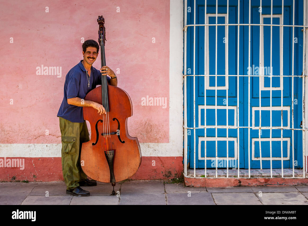 Trinidad cuba cuban musician entertainer hires stock photography and