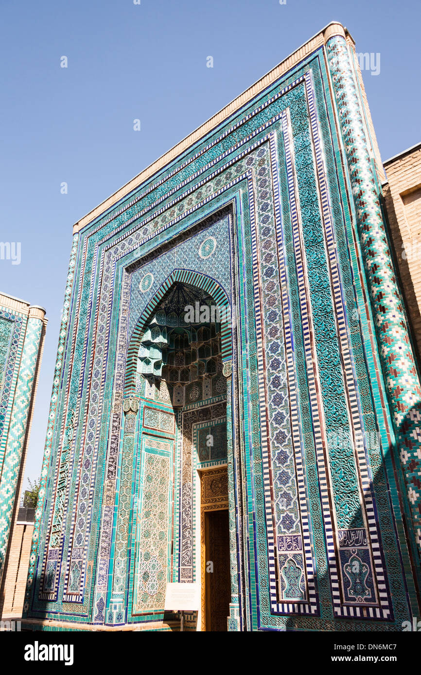 Kutlug Oko Mausoleum, Shah-i-Zinda, also known as Shah I Zinda and Shah-i Zinda, Samarkand, Uzbekistan Stock Photo