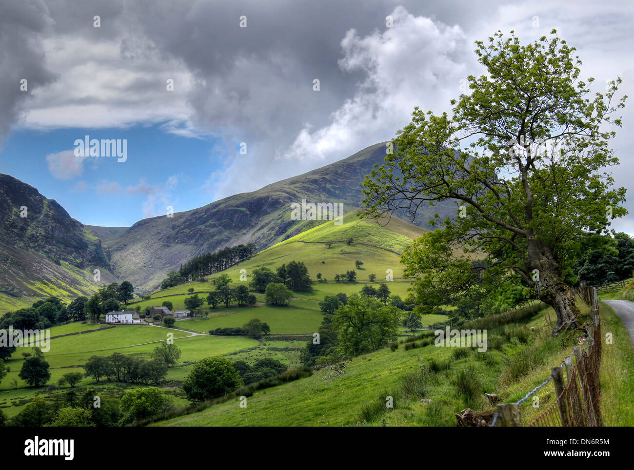 Looking towards the Derwent Fells, Cumbria, England. Stock Photo