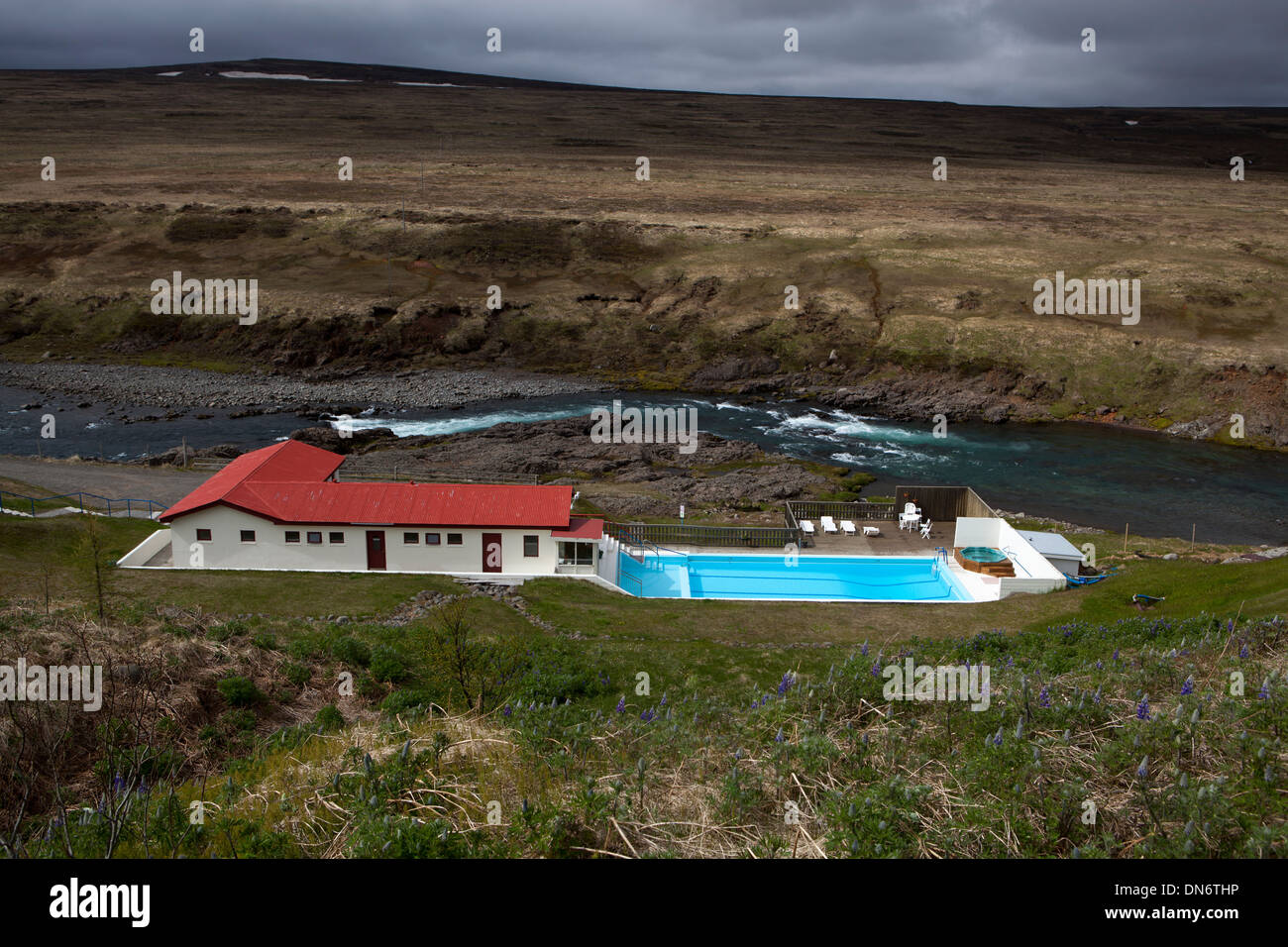 Selárdalslaug, East Iceland. Stock Photo