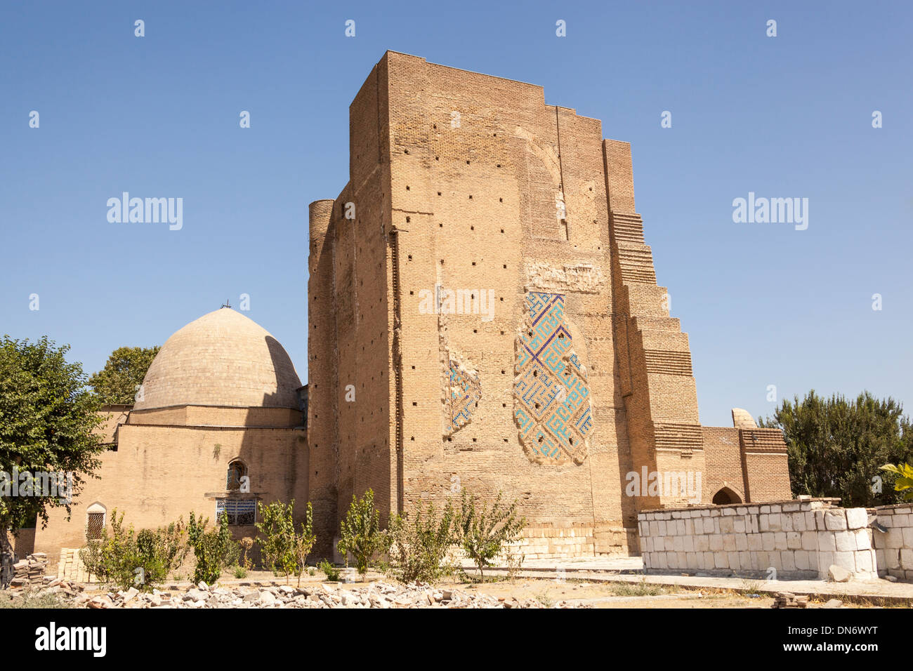 Hazrati Imam Mosque and Dorus Saodat Mausoleum, (Dorus Siadat and Siadad Mausoleum), Shakhrisabz, Uzbekistan Stock Photo