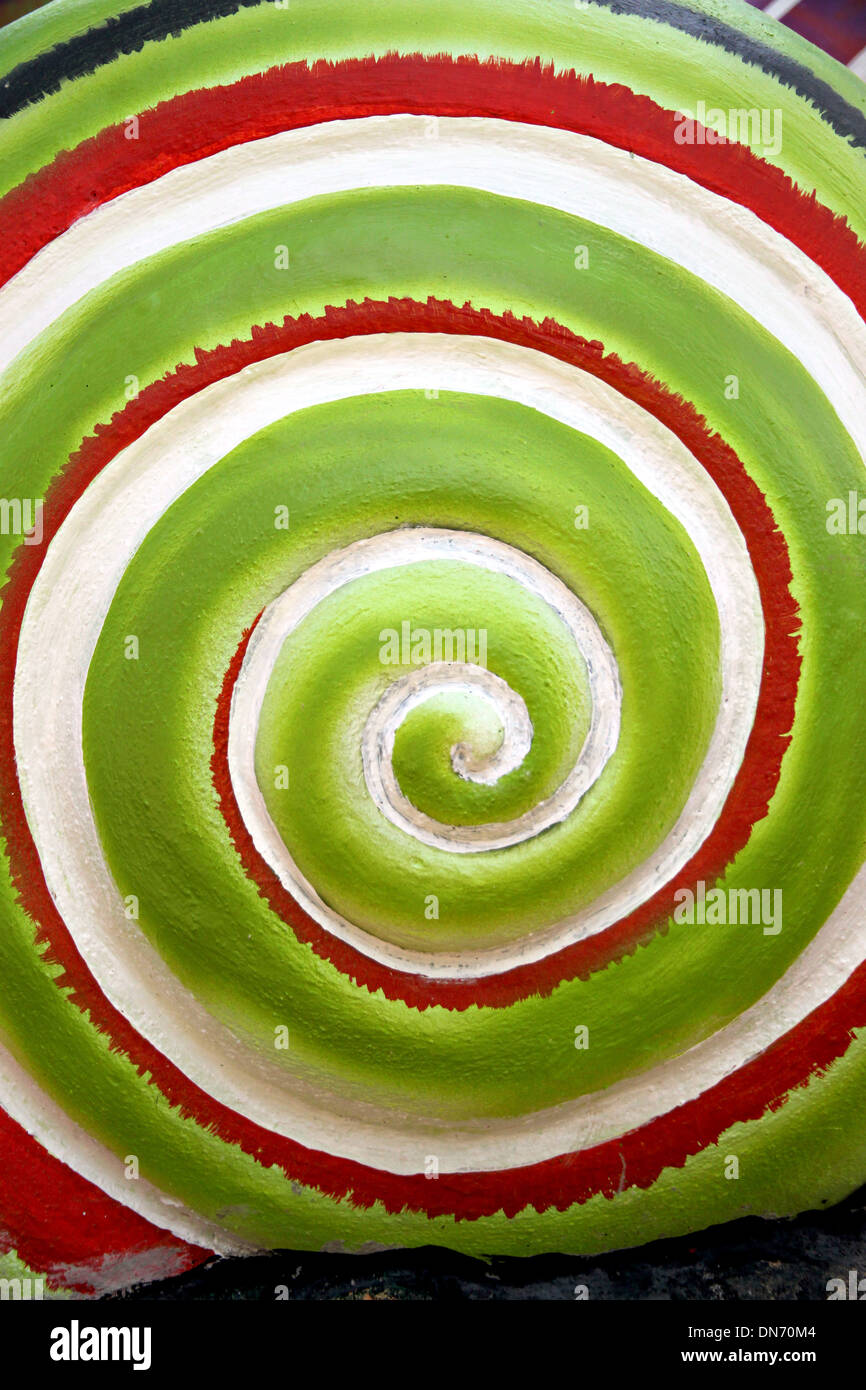 Picture Pattern of green colors rolling circle. Stock Photo