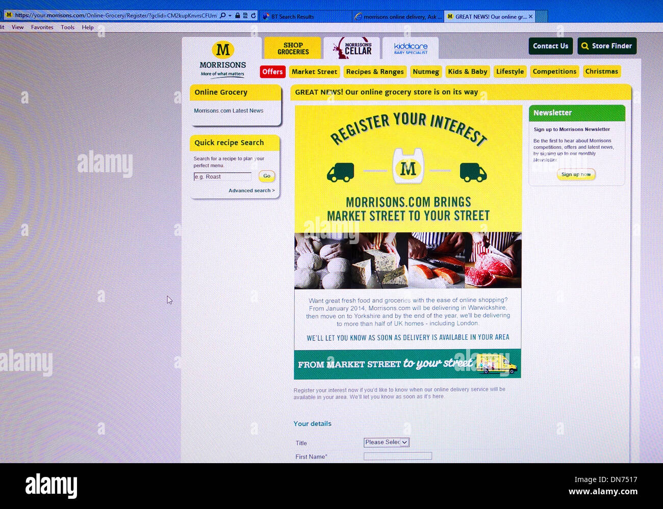 Morrisons delivery hires stock photography and images Alamy