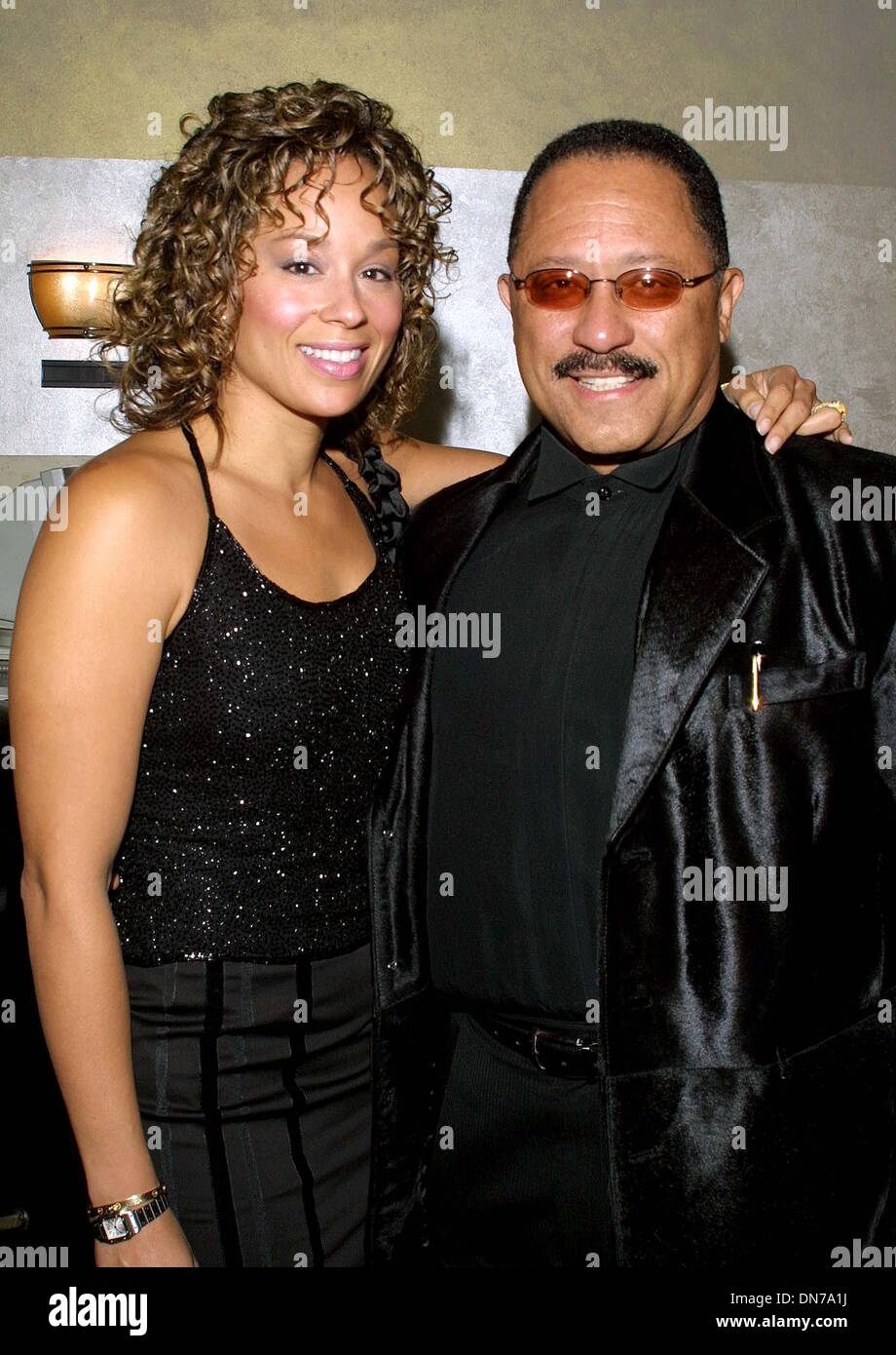 Nov. 24, 2002 - Beverly Hills, CALIFORNIA, USA - JUDGE JOE BROWN AND HIS WIFE ..K27298TR  NORBY WALTER'S 21ST ANNUAL PRE-HOLIDAY PARTY.THE FRIARS CLUB, BEVERLY HILLS, CA.NOV. 24, 2002. TOM RODRIGUEZ/   2002.(Credit Image: © Globe Photos/ZUMAPRESS.com) Stock Photo