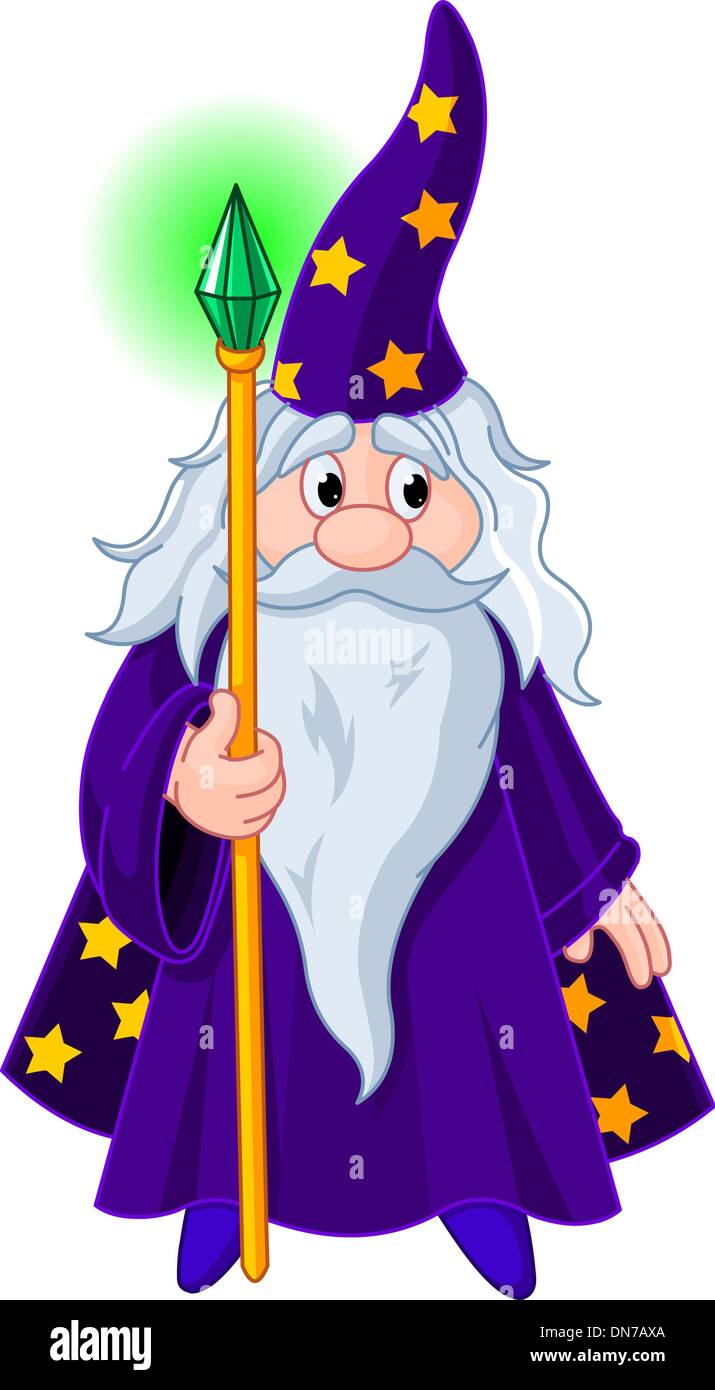 Wizard with staff Stock Vector Image & Art Alamy