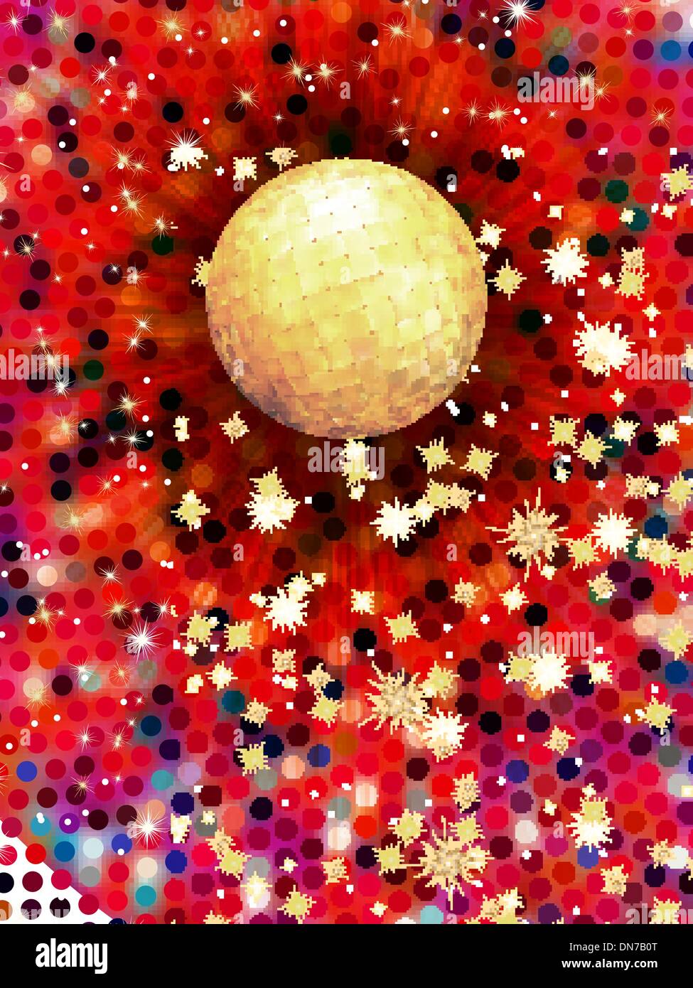 Colorful disco ball 3d illustration. EPS 10 Stock Vector