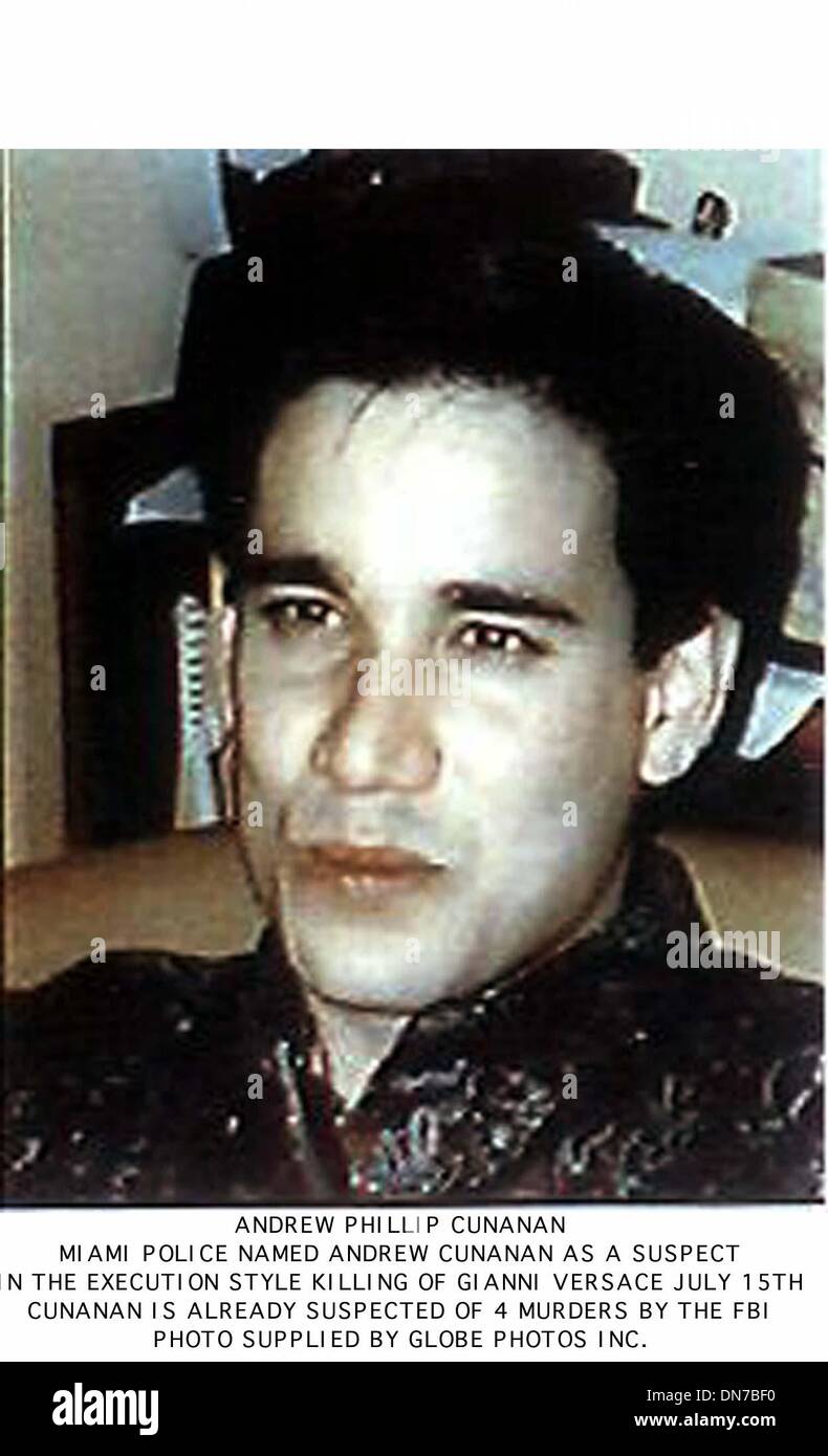 July 15, 1997 - Miami, FLORIDA, USA - WAS100:VERSACE:MIAMI,FLORIDA,15JUL97- UNDATED FILE  Miami police officials named Andrew Phillip Cunanan (seen in an FBI  as a suspect in the execution-style killing of fashion designer Gianni Versace on July 15.  Cunanan, 27, is one of the FBI's most wanted men and is suspected of four murders, including that of his former male lover, during a  Stock Photo