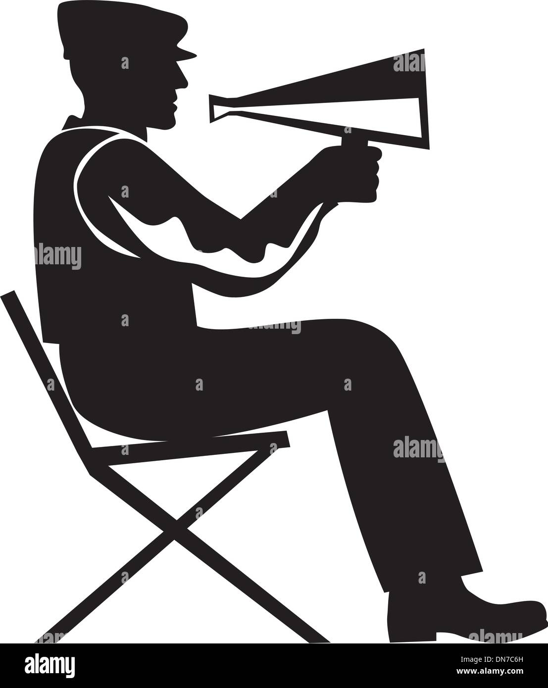 Director with Megaphone Stock Vector Image & Art - Alamy