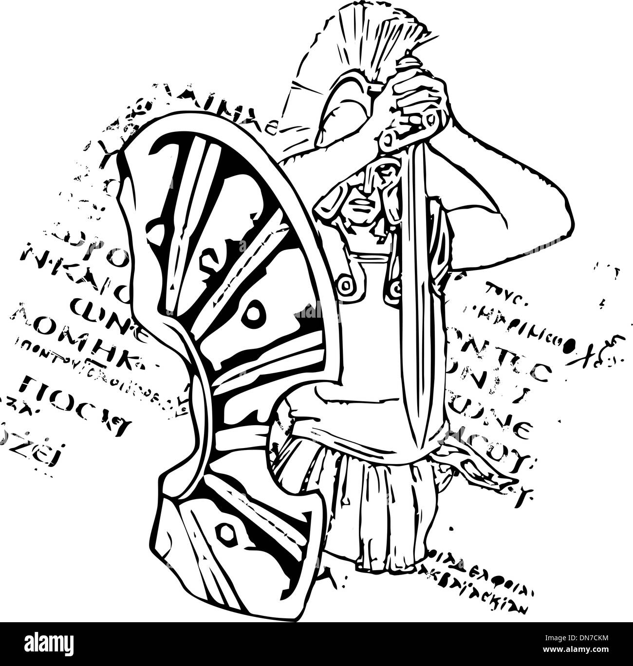 Spartan warrior Black and White Stock Photos & Images - Alamy