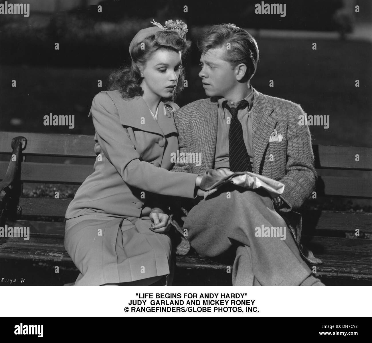 Jan. 5, 2001 - ''LIFE BEGINS FOR ANDY HARDY''.JUDY  GARLAND AND MICKEY RONEY.(Credit Image: © Globe Photos/ZUMAPRESS.com) Stock Photo