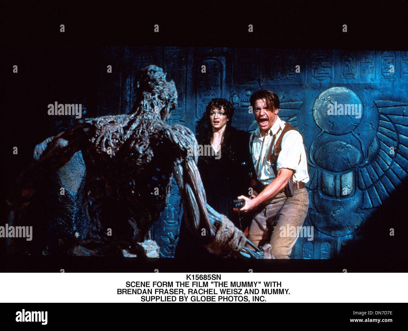 May 1, 2001 - K15685SN.SCENE FORM THE FILM ''THE MUMMY'' WITH.BRENDAN FRASER, RACHEL WEISZ AND MUMMY..SUPPLIED BY (Credit Image: © Globe Photos/ZUMAPRESS.com) Stock Photo