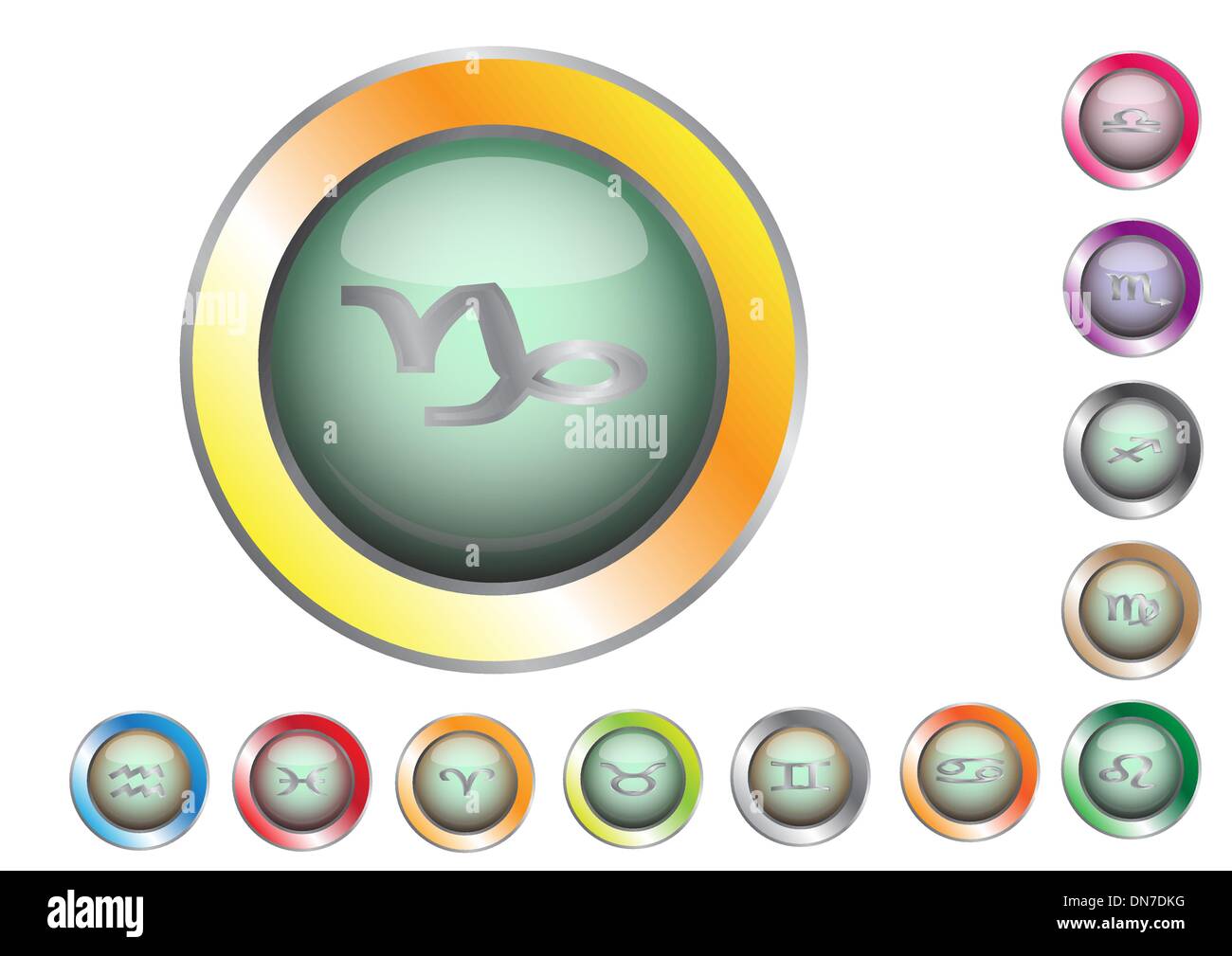 Set of zodiac icon vector, eps.10 Stock Vector