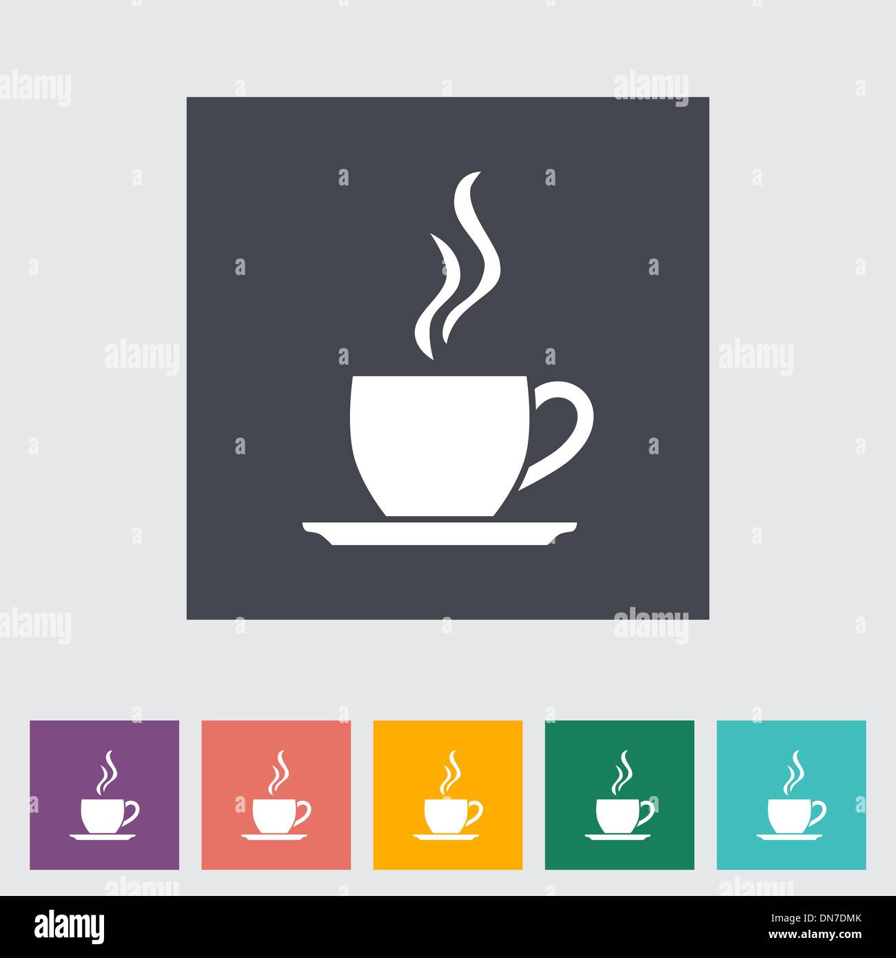 Cafe flat single icon. Stock Vector