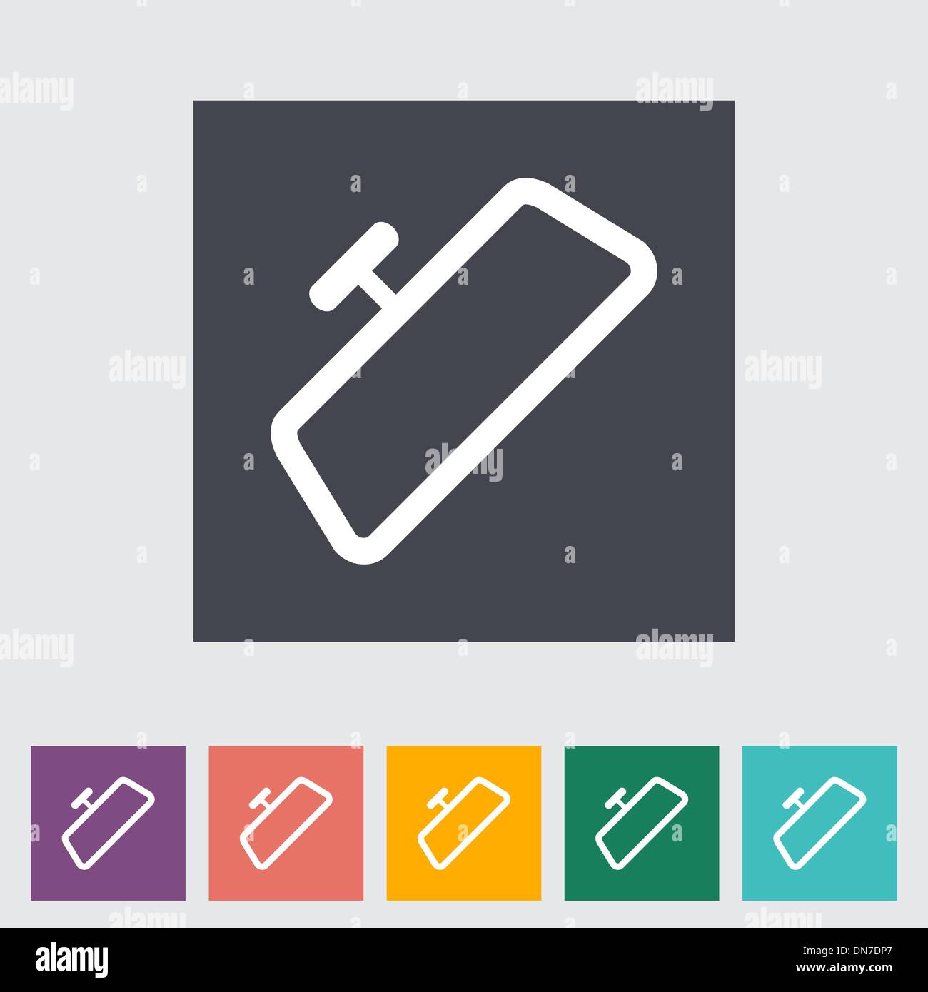Mirror single flat icon. Stock Vector