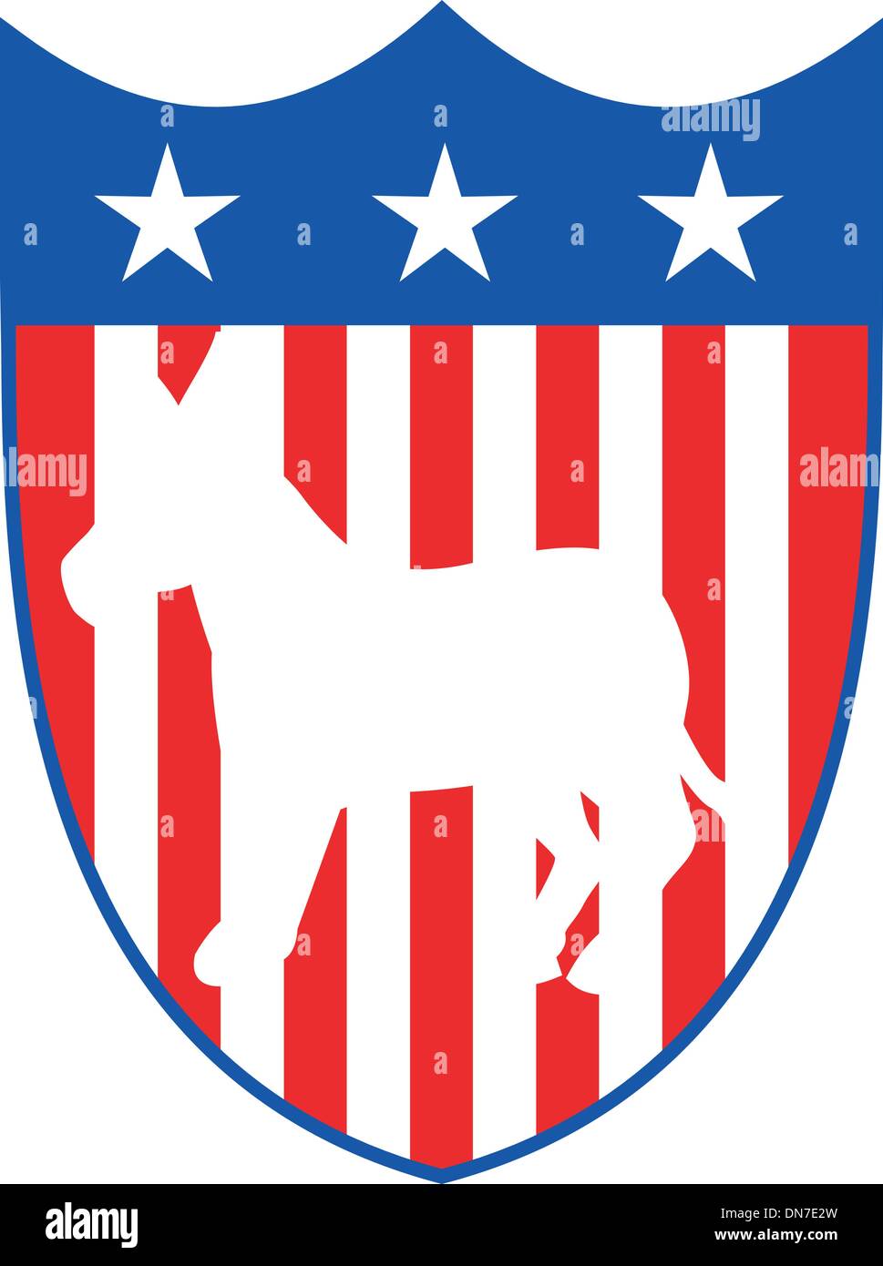 Democrat Donkey Mascot Stock Vector