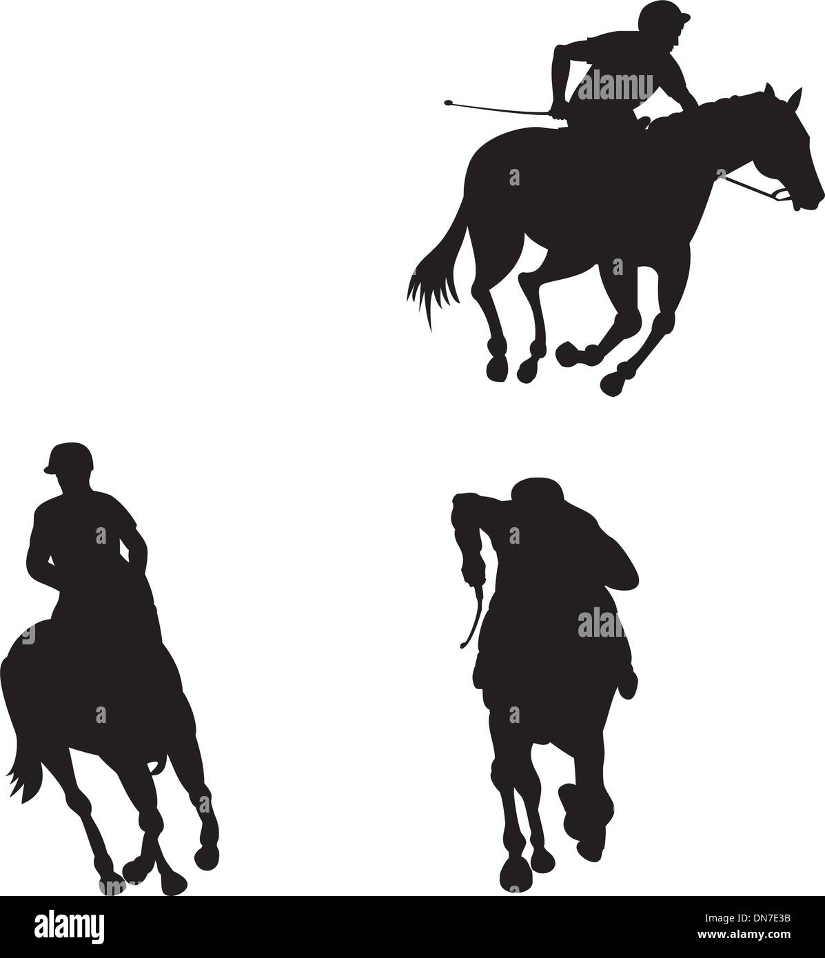 Equestrian Jumping Silhouette High Resolution Stock Photography and