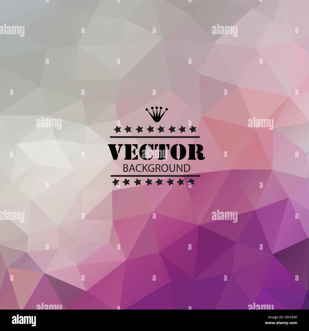 Retro background with triangular polygons and mustache. Stock Vector