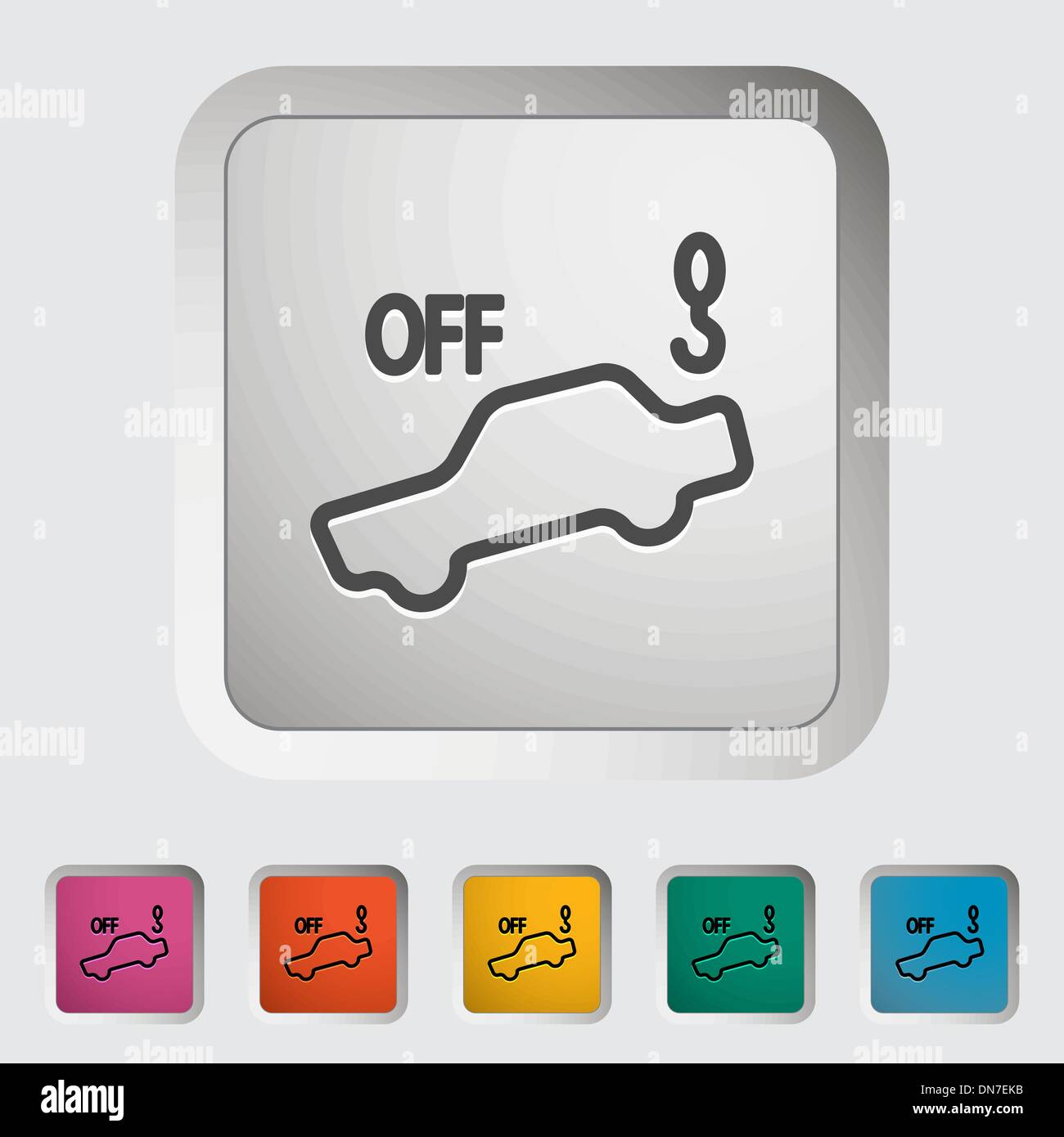 Tow away alarm off Stock Vector