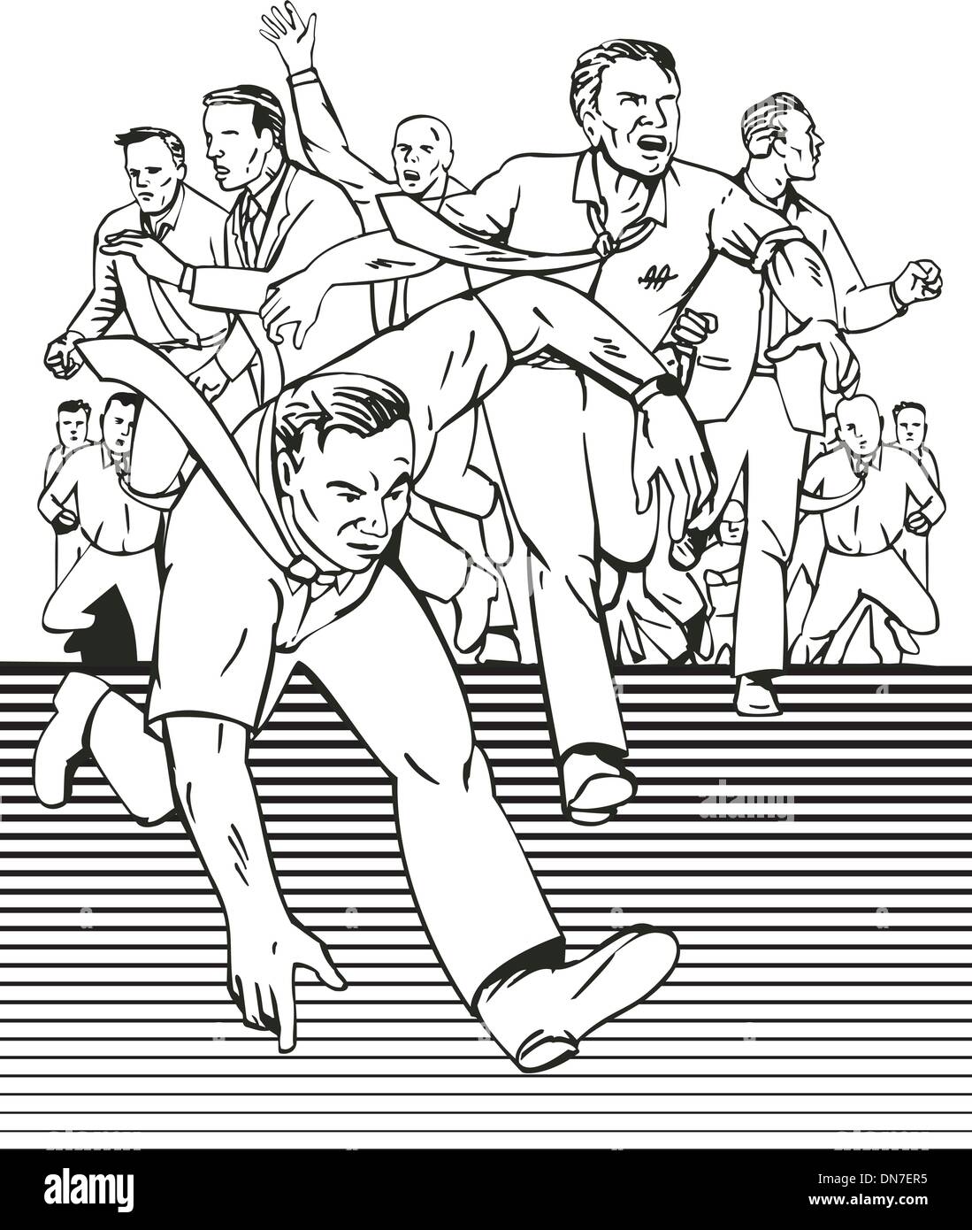 People Running Stock Vector