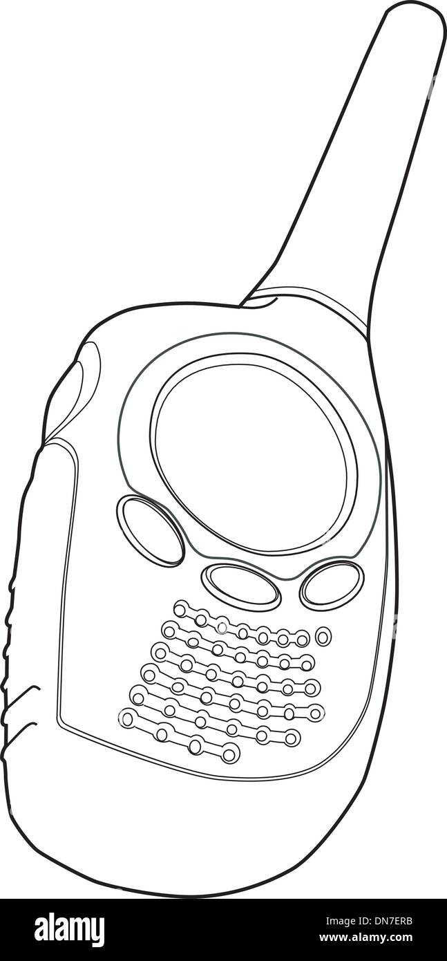 Radio Phone Walkie Talkie Stock Vector Image &amp; Art - Alamy