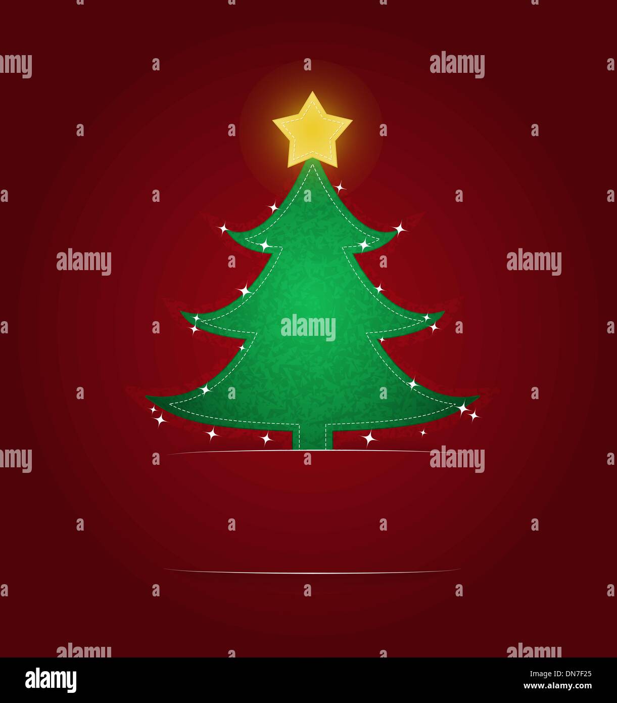 Christmas tree card Stock Vector