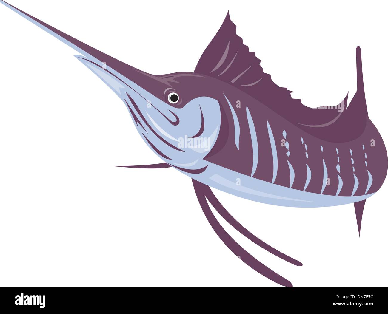 Vintage sailfish swordfish marlin fish logo icon Vector Image