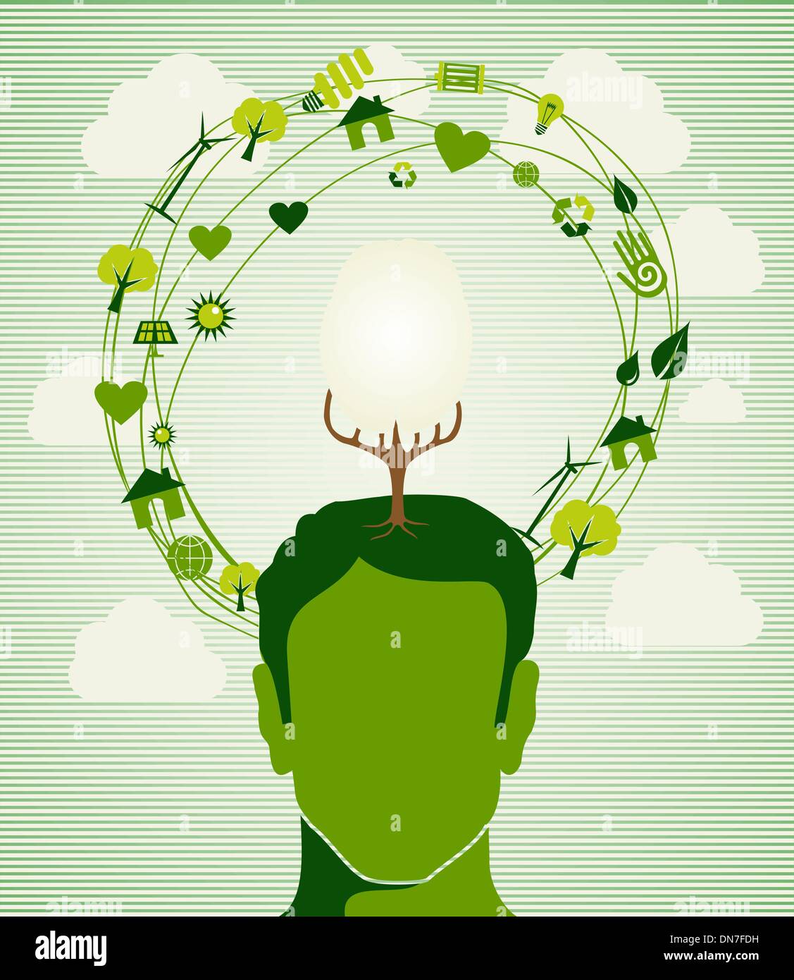 Human recycle compromise concept Stock Vector