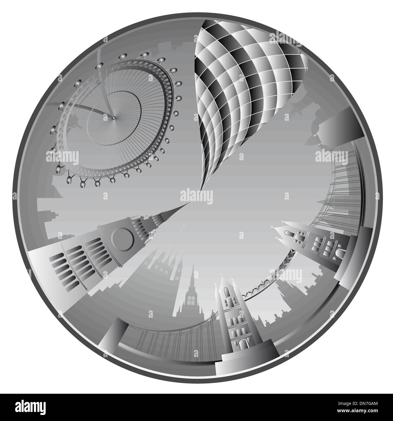 vector London skyline Stock Vector