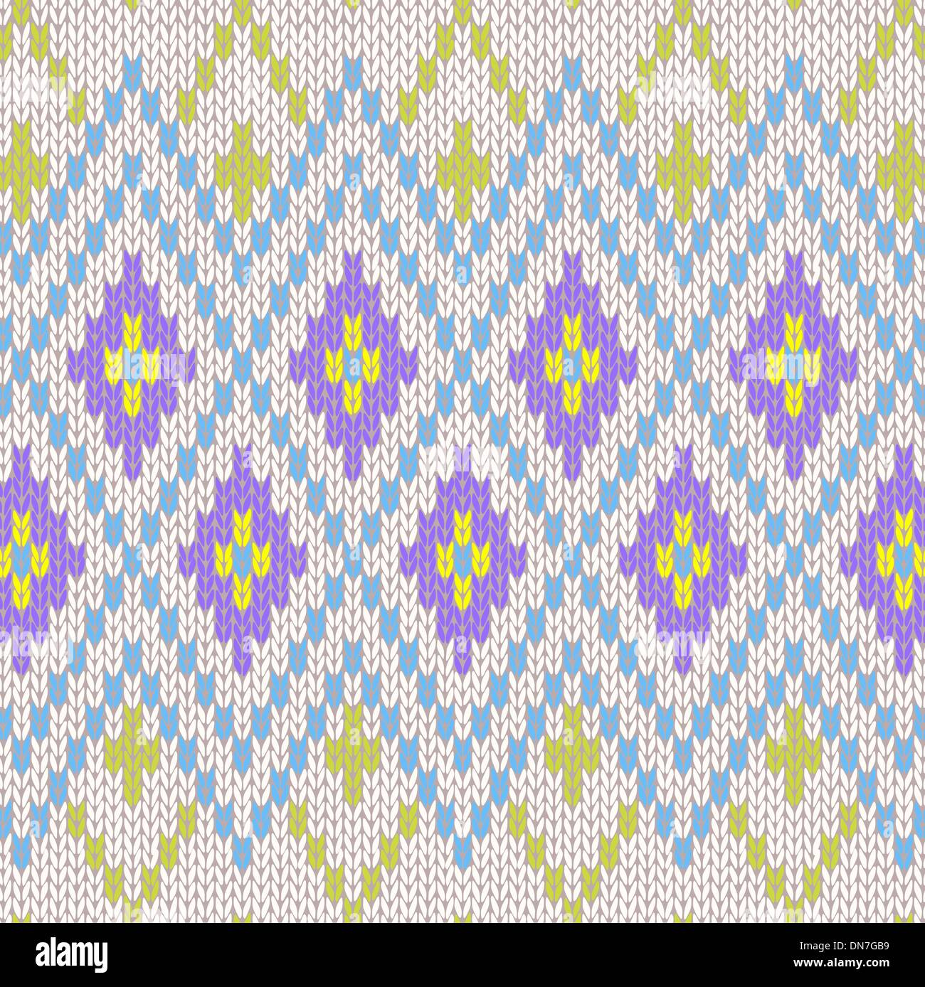 Seamless Pattern. Knit Ornament Texture Stock Vector