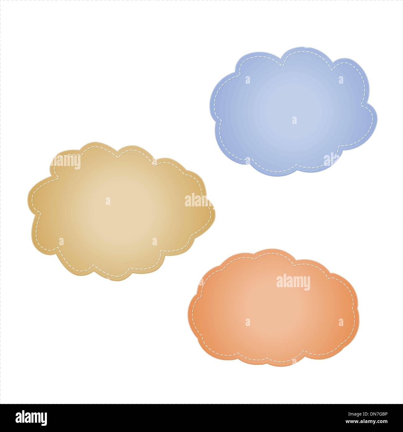 The cloud style label Stock Vector
