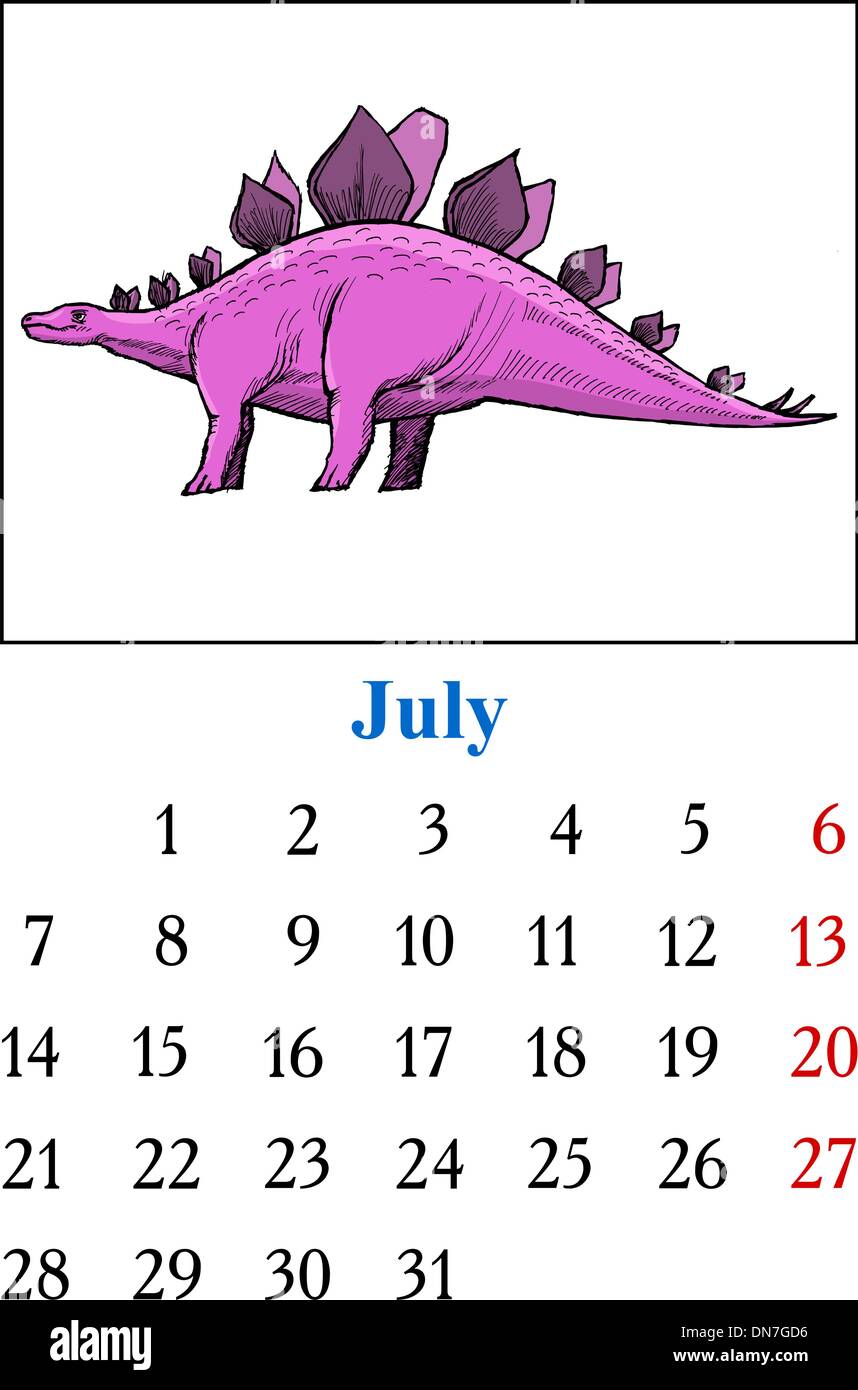 July calendar hi-res stock photography and images - Alamy